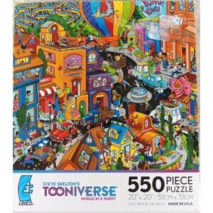 Steve Skelton's Tooniverse World in a Hurry 550 Piece Jigsaw Puzzle by Ceaco